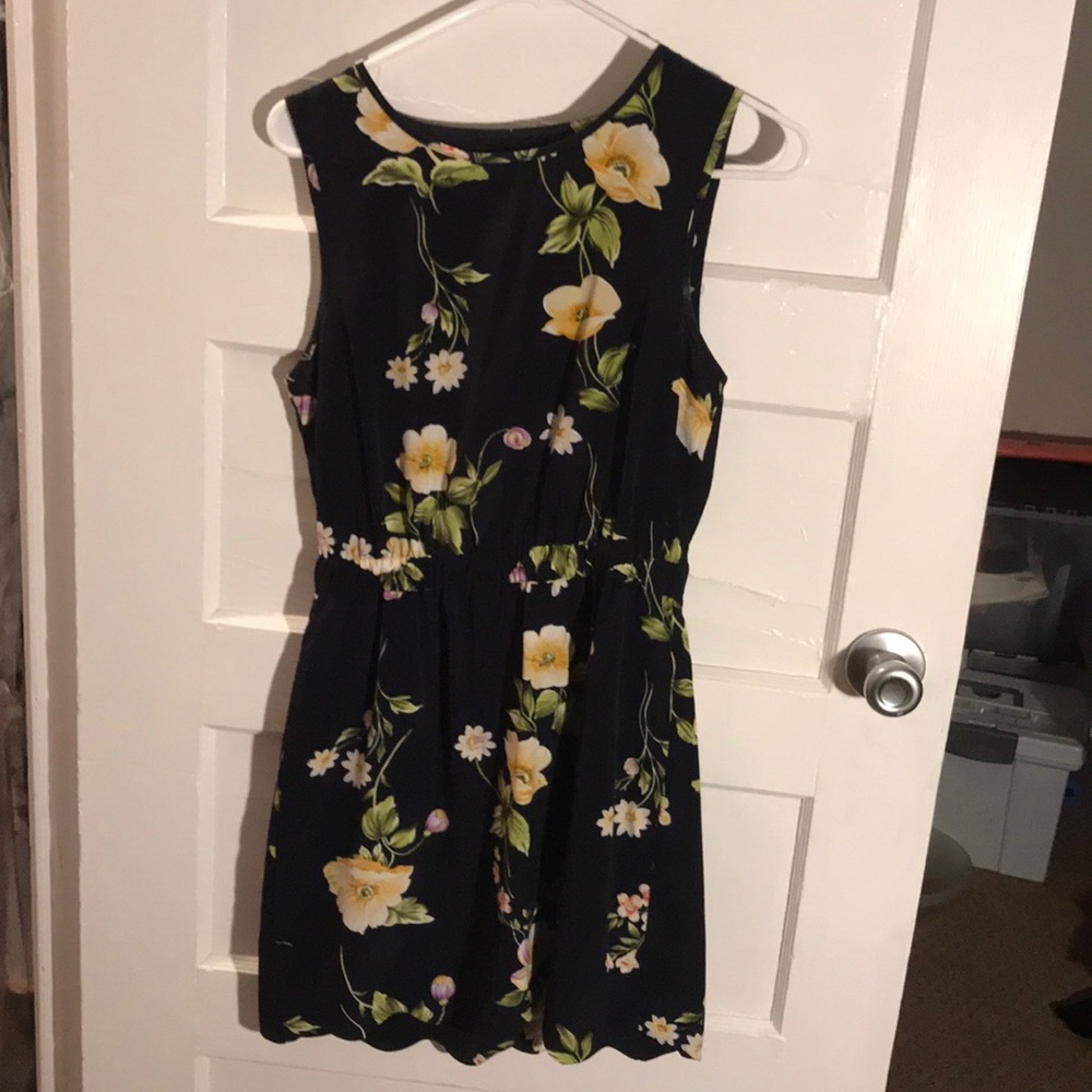 Bycorpus navy blue mini floral dress